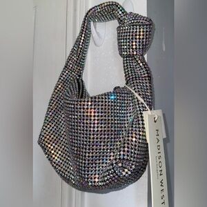 NWT Stunning Madison West Aurora Borealis Crystal Handbag Purse